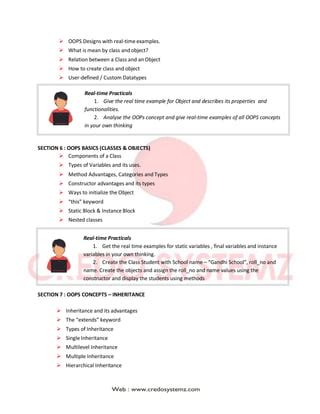 Image result for Java Course Content Template