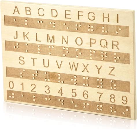 XIHIRCD Braille Alphabet Board Wooden Braille Fingerboard, India | Ubuy