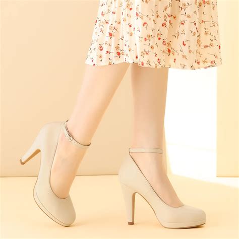 Buy Perphy Mary Jane Platform Ankle Strap Stiletto Heel Pumps for Women ...