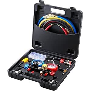 VEVOR 4 Way AC Gauge - AC Manifold Gauge Set for R134A R22 R12 R410A ...