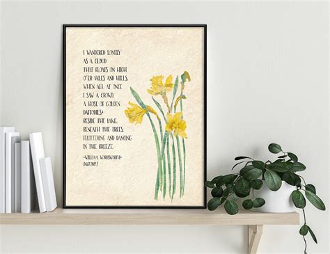 Golden Daffodils William Wordsworth Inspirational Literary - Etsy | Daffodils, Fine art paper ...