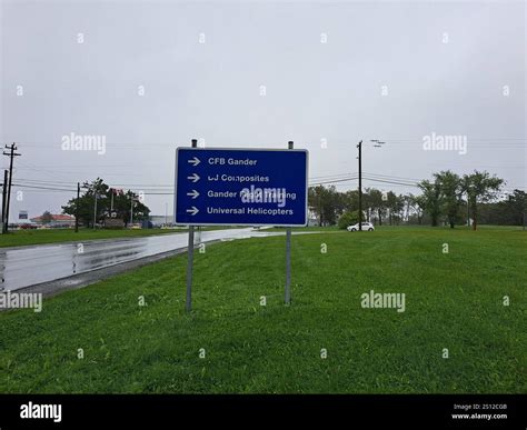 Directional sign at the airport in Gander, Newfoundland & Labrador ...