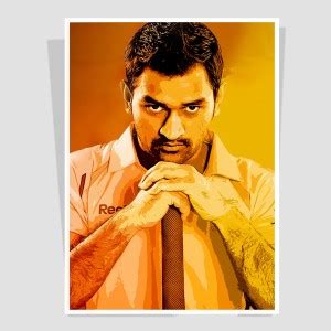 Captain Dhoni For Office Decor & Room.Wall Poster & Painting collection ...