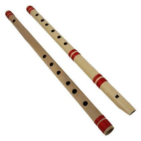 Indian Bansuri Bamboo Flute Set - Includes 2 Flutes: Fipple ...