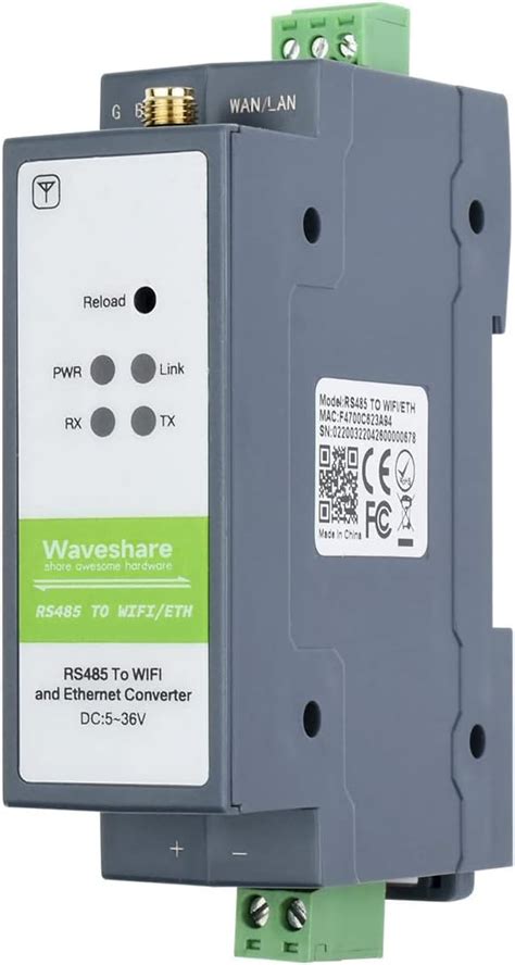 Waveshare RS485 to WiFiEthernet Module Rail-Mount India | Ubuy