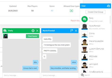 Image result for Roblox System Chat
