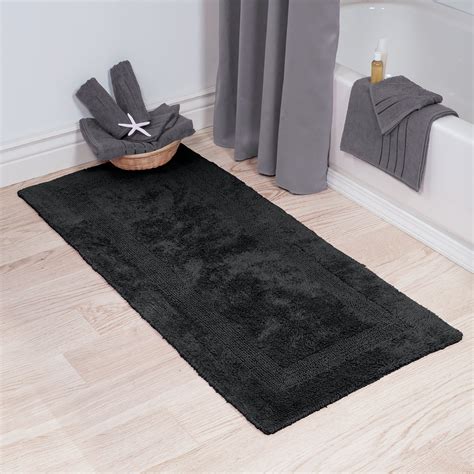 Long Black Bathroom Rug at Jacklyn Poole blog