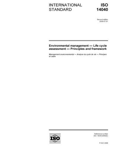 Buy ISO 14040:2006, Environmental management - Life cycle assessment ...