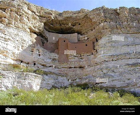 Montezuma Castle, a cliff dwelling built by the Sinagua people, located ...
