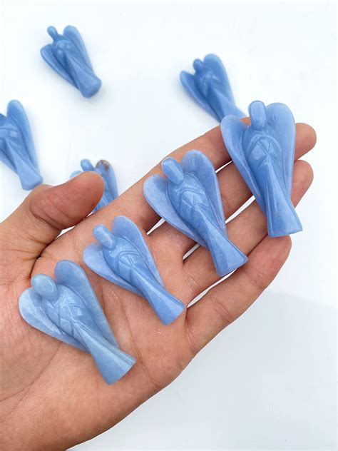 Buy Angelite Angel - Crystal Angel - Gemstone Angel - Carved Angel ...