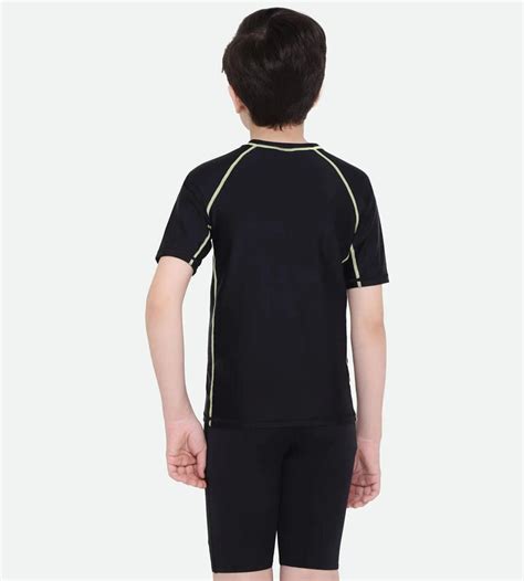 Buy Speedo Short Sleeve SunTop Black-Spritz SwimActive Online | Speedo ...