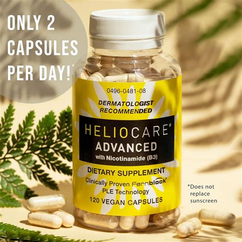 Heliocare Advanced Nicotinamide B3 Supplement 120 Vegan Capsules ...
