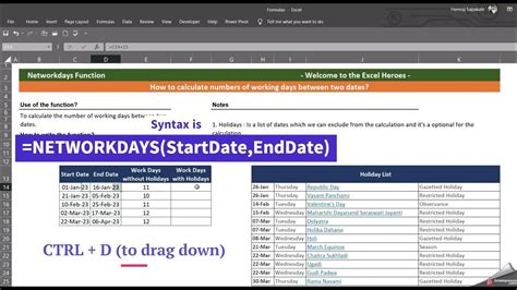 Image result for NETWORKDAYS