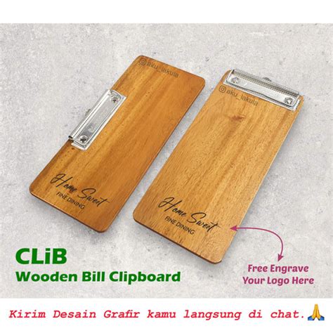 Jual FREE GRAFIR Papan Bill Tagihan - Kayu Mahoni - [CLiB] - Jepit Atas ...