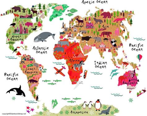 Basic World Map for Kids 的图像结果