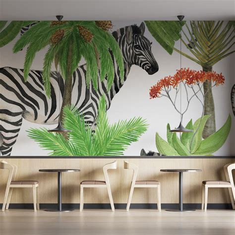 Zebra forest jungle theme Wallpaper – Myindianthings
