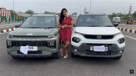 Hyundai India Exter and Tata Motors Punch micro SUVs in the first ever ...
