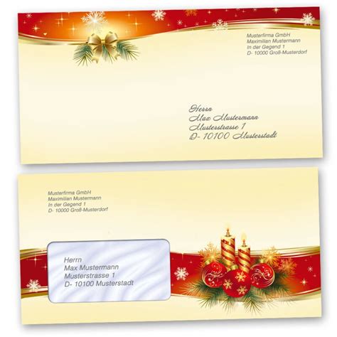 Briefumschläge Motiv Besinnliche Weihnacht Weihnachten Weinachtsbrief