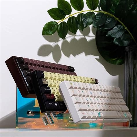 1pcs Acrylic Keyboard Display Stand Colorful 3-Tier Frame Keyboards ...