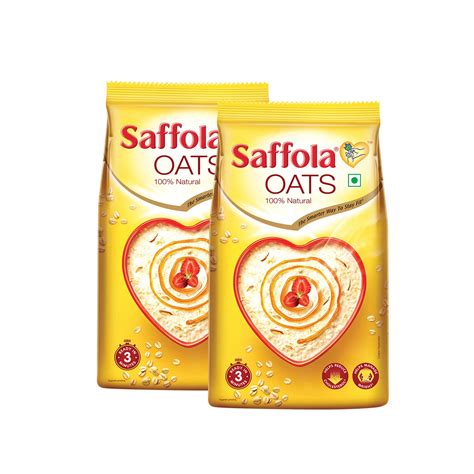 Saffola Oats | Rolled Oats | Delicious Creamy Oats | 100% Natural ...