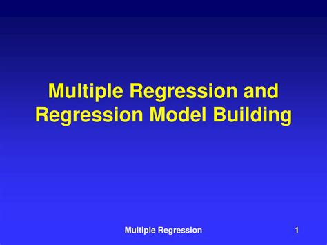 Image result for Multiple Regression Model Building