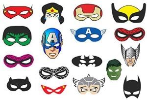 Party Propz PARTY DECORATION / SUPER HERO THEME MASK 17 PCS / BIRTH DAY ...