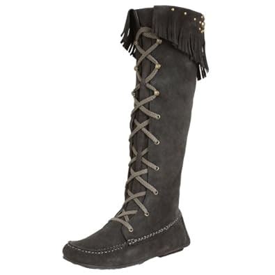 Buy ALL BLACK Women's Indian Hi Boot,Grey,41 EU (US Women's 11 M) at ...