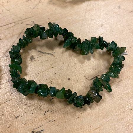 Luckiest Dark Green Aventurine Chips Bracelet for Unisex