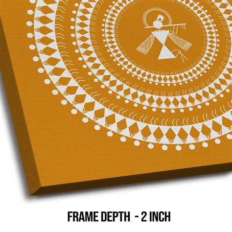 Warli Indian Traditional Canvas Painting with Large Framed Canvas Wall ...