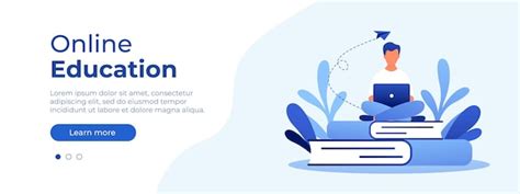 Online education concept vector website page layout illustrations ...