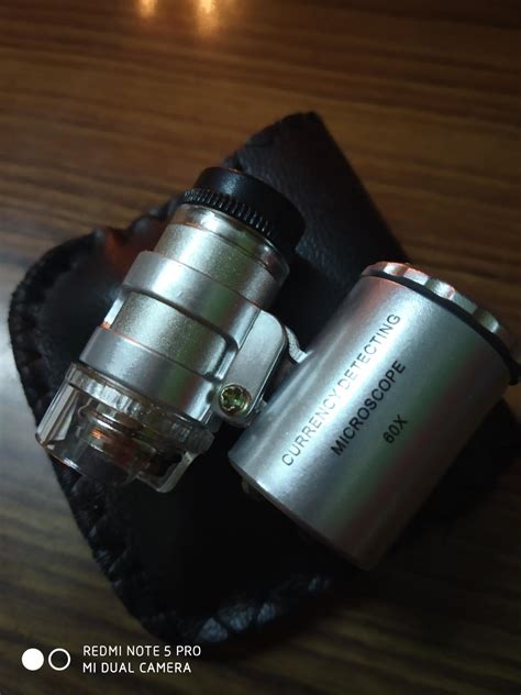 SHOPEE Smallest 60X Microscope 2 LED Light Eye Lens Mini Magnifier ...