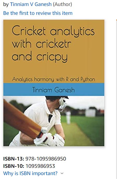My book ‘Cricket analytics with cricketr and cricpy’ is now on Amazon ...