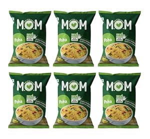 MOM - Meal of the Moment, Poha Pouch, 80/60 gm (Pack of 6) - Ready to ...