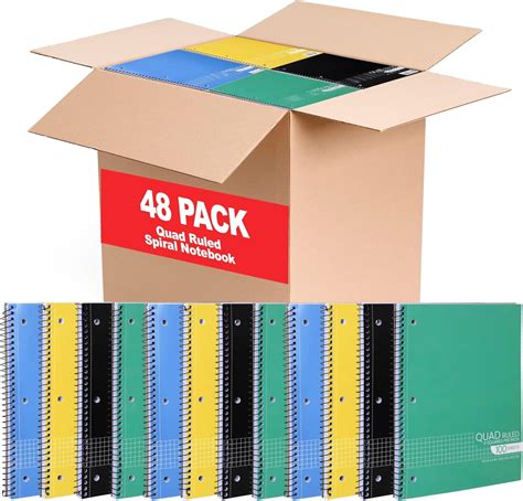 Graph Paper Spiral Notebook Bulk - Graph Paper Notebook, Quad Ruled ...