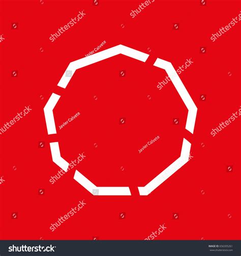 Geometric Figure Nine Sides Logo Stock Vector (Royalty Free) 656305261