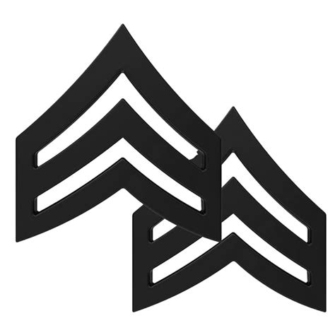 Buy Sergeant Chevrons Collar Brass Pins -Set of Two Rank Insignia ...