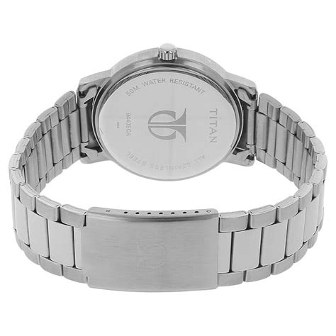 Buy Online Titan Quartz Analog with Date Black Dial Metal Strap Watch ...