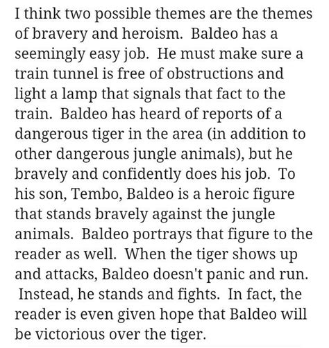 What is the theme of the story "tiger in the tunnel" - Brainly.in