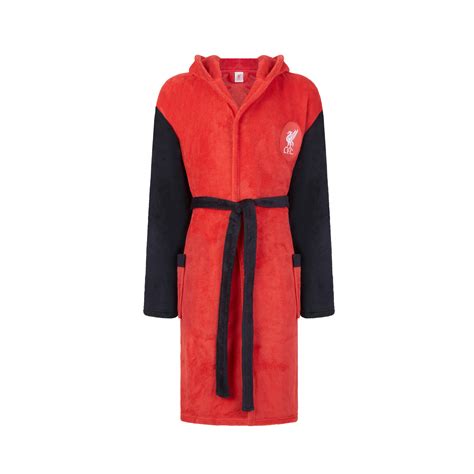 Liverpool F.C Mens Hooded Dressing Gown Night Robe - Characterville