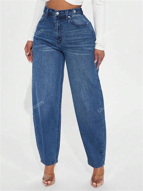 Design Sense Of Lanterns Retro Blue Jeans Cropped Pants Women's Loose ...