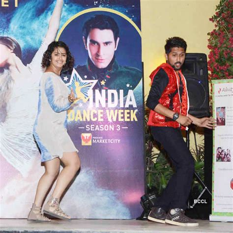 Celebs pose for a photo during the 3rd India Dance Week press ...