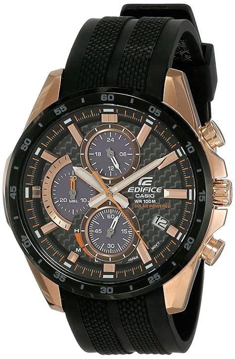 Buy Casio Edifice Solar Powered Chronograph Black Dial Men's Watch EQS ...