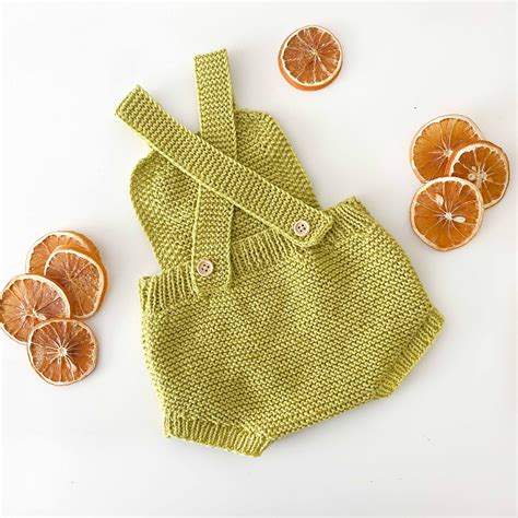 Baby Romper Pdf Knitting Pattern - Baby Romper - 5 Different Sizes ...