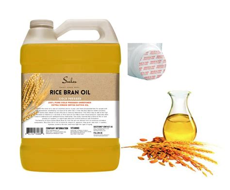 Buy 100% Pure Unrefined Cold Pressed Extra Virgin Rice Bran Oil 1 ...