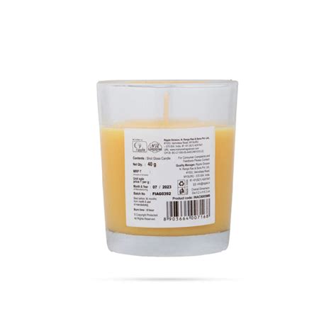 Mango Sorbet Shot Glass Candle Jar - 40 Gms | Iris Home Fragrances/ Sc