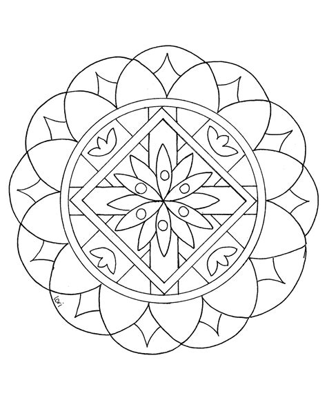 Mandala Art Coloring Pages Easy