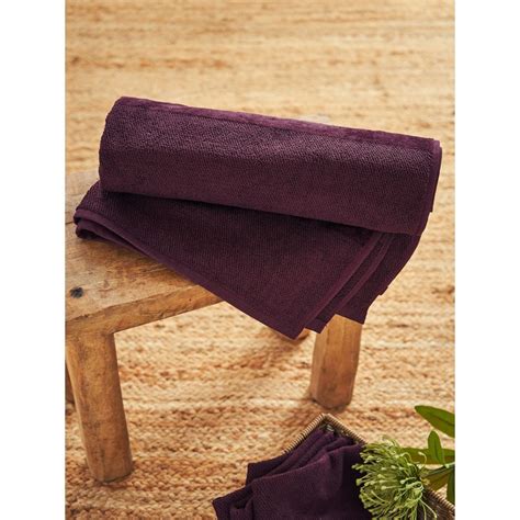 Buy Pure Home + Living Purple Cotton Bath Towel Online