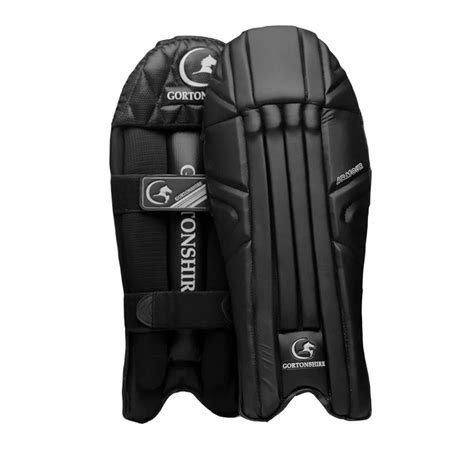 Gortonshire Armour Black Coloured Wicket Keeping Leg Guard Mens Size ...