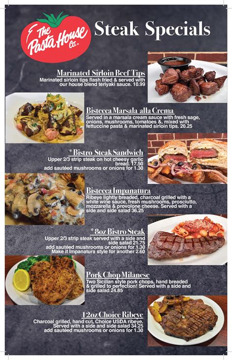 Menus | The Pasta House Co. in Festus, MO
