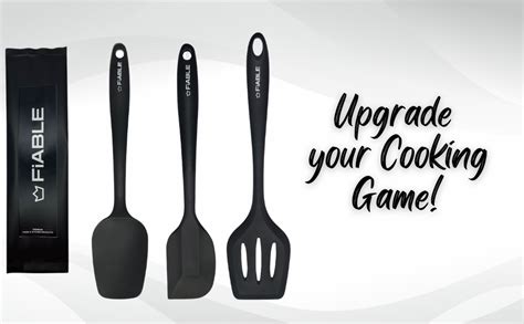 Buy FiABLE Premium Big Silicone Spatulas for Cooking - 1 Year Warranty ...